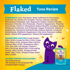 Wellness® Appetizing Entrées™ Flaked Tuna Recipe in Broth Natural Wet Cat Food, 1.4 oz Pouch (Pack of 8