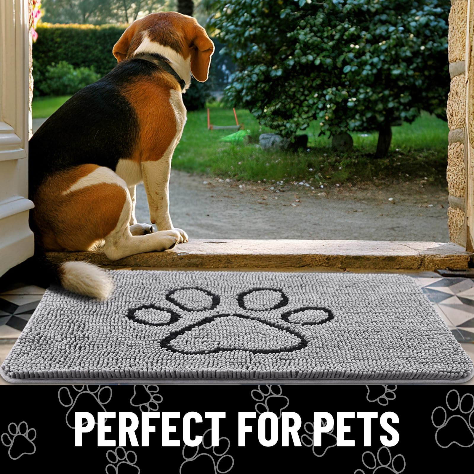 Dog Door Mat for Muddy Paws