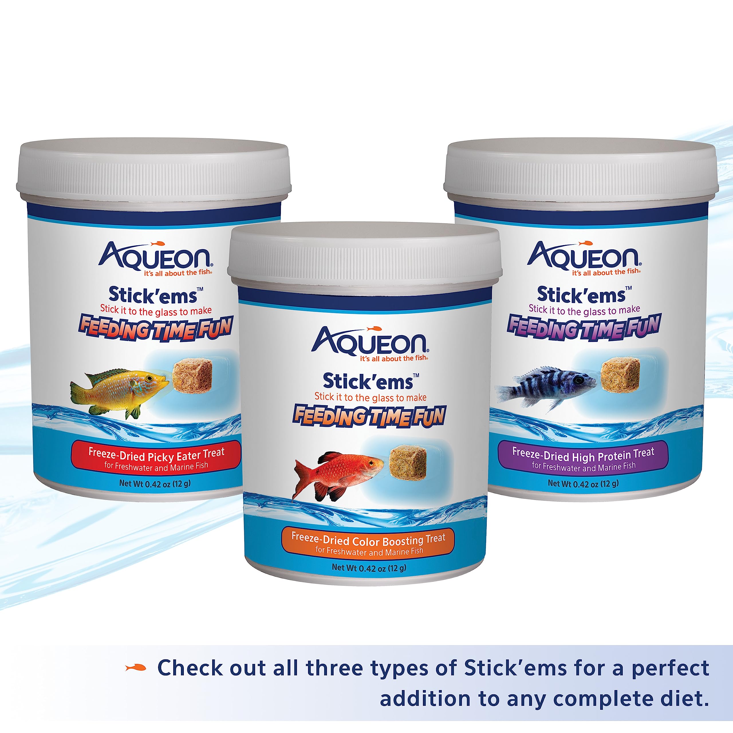 Aqueon Stick'ems Freeze-Dried Picky Eater Pet Fish Treat