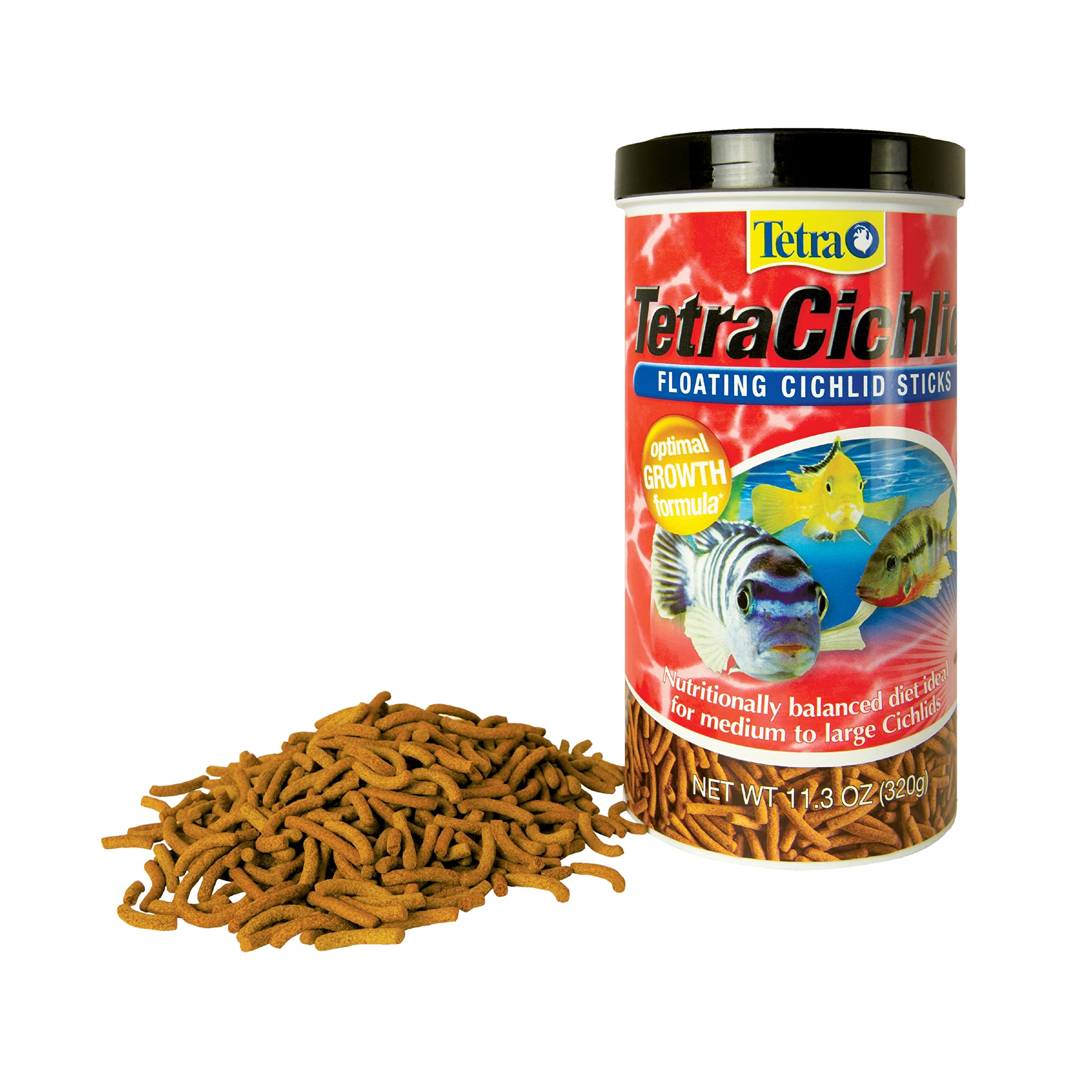 TetraCichlid Floating Cichlid Sticks 11.3 Ounces, Pond Fish Food, Nutritionally Balanced