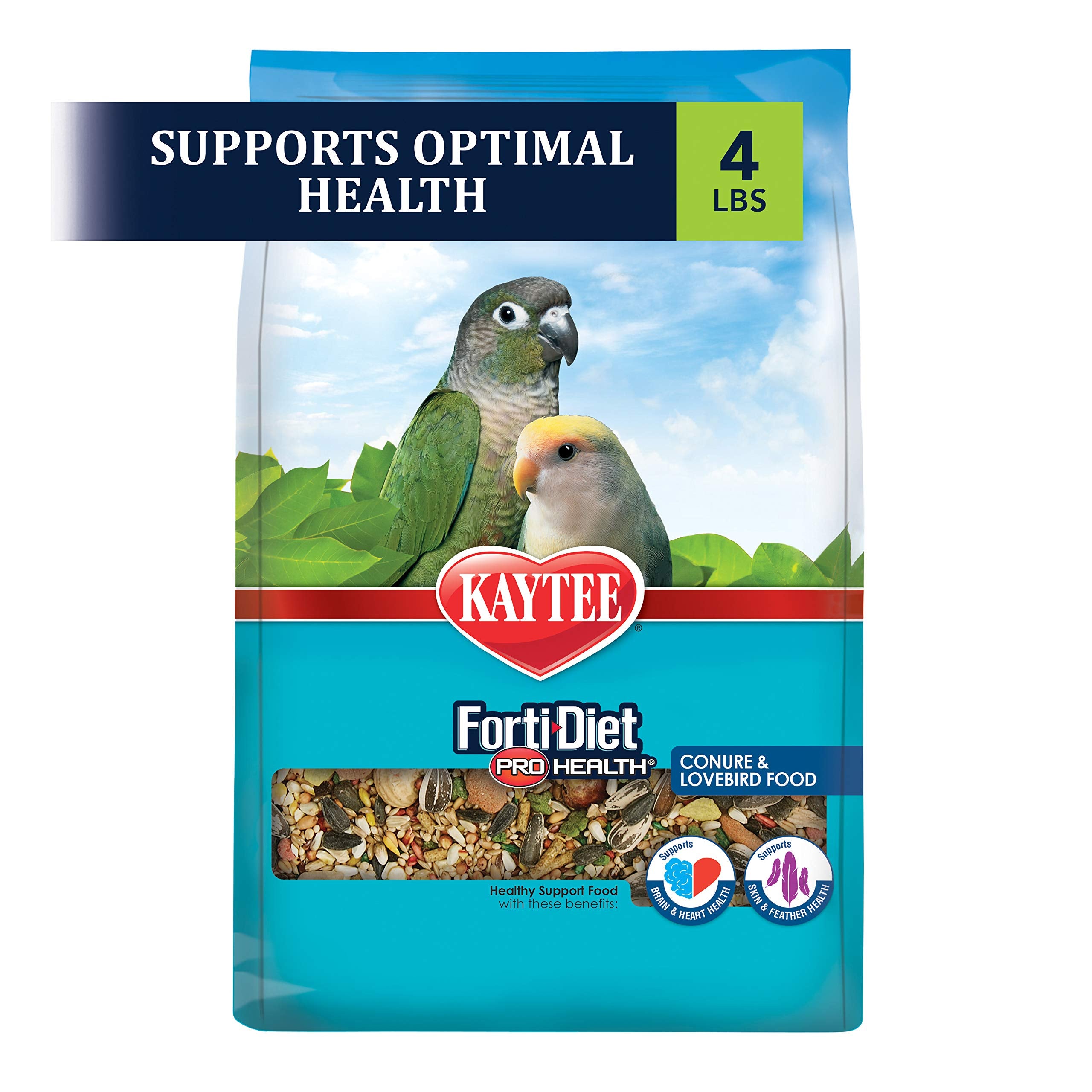 Kaytee Forti-Diet Pro Health Pet Conure & Lovebird Food, 4 lb