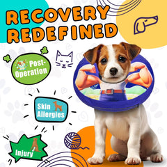 Dog Cone Collar for Dogs and Cats Inflatable Dog Donut Collar for After Surgery Recovery Soft Dog Cone for Small Medium Large Dogs Does not Impede Vision