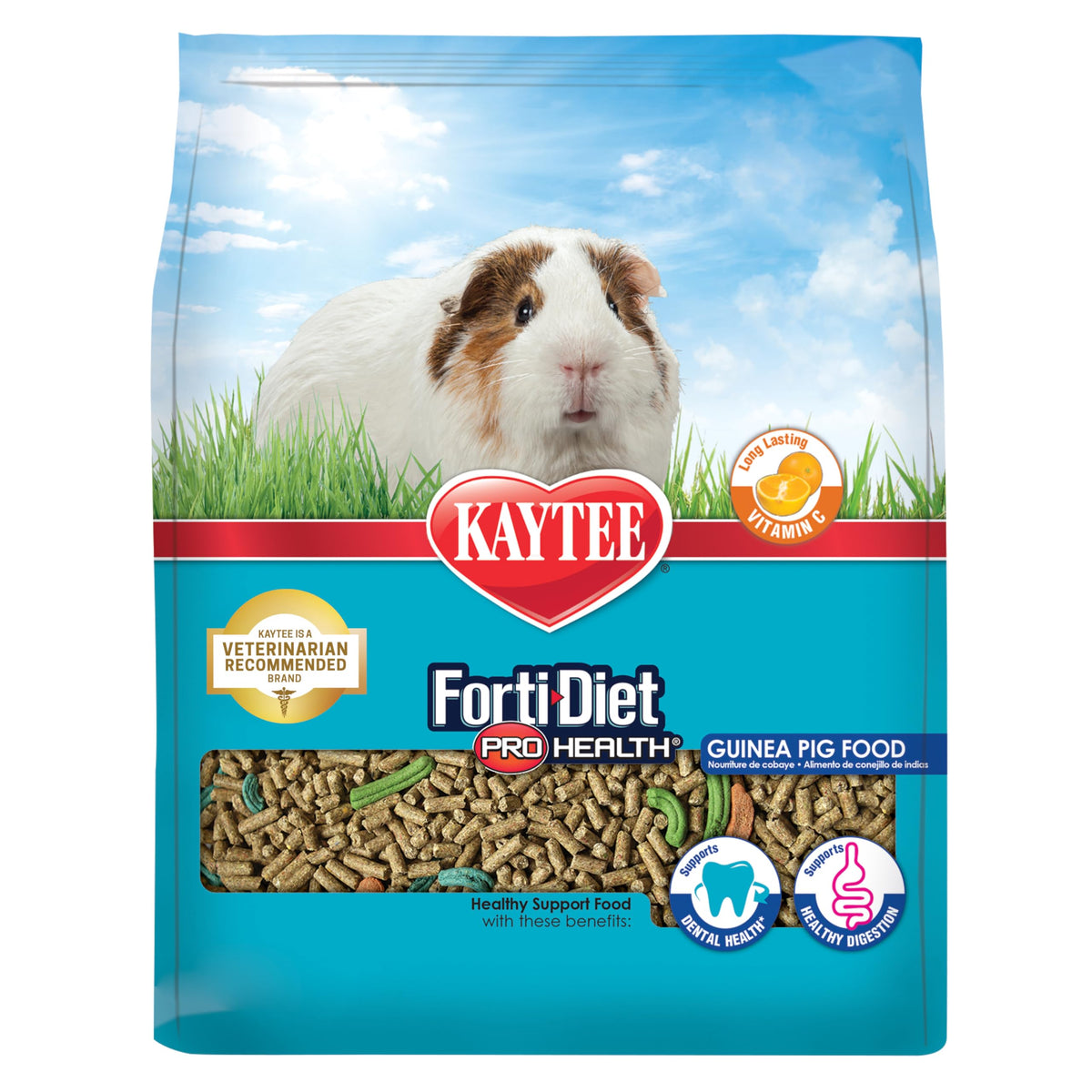 Kaytee Forti-Diet Pro Health Food for Pet Guinea Pigs, 5 Pound