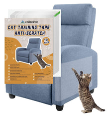 Anti Scratching Tapes, 10pcs Furniture Protectors For Cats, 0.1mm Cat Couch Protector, Clear Double Sided Cat Scratch Deterrent Tape for Furniture, Couch, Sofa, Chair and Leather, Cat Training Tape
