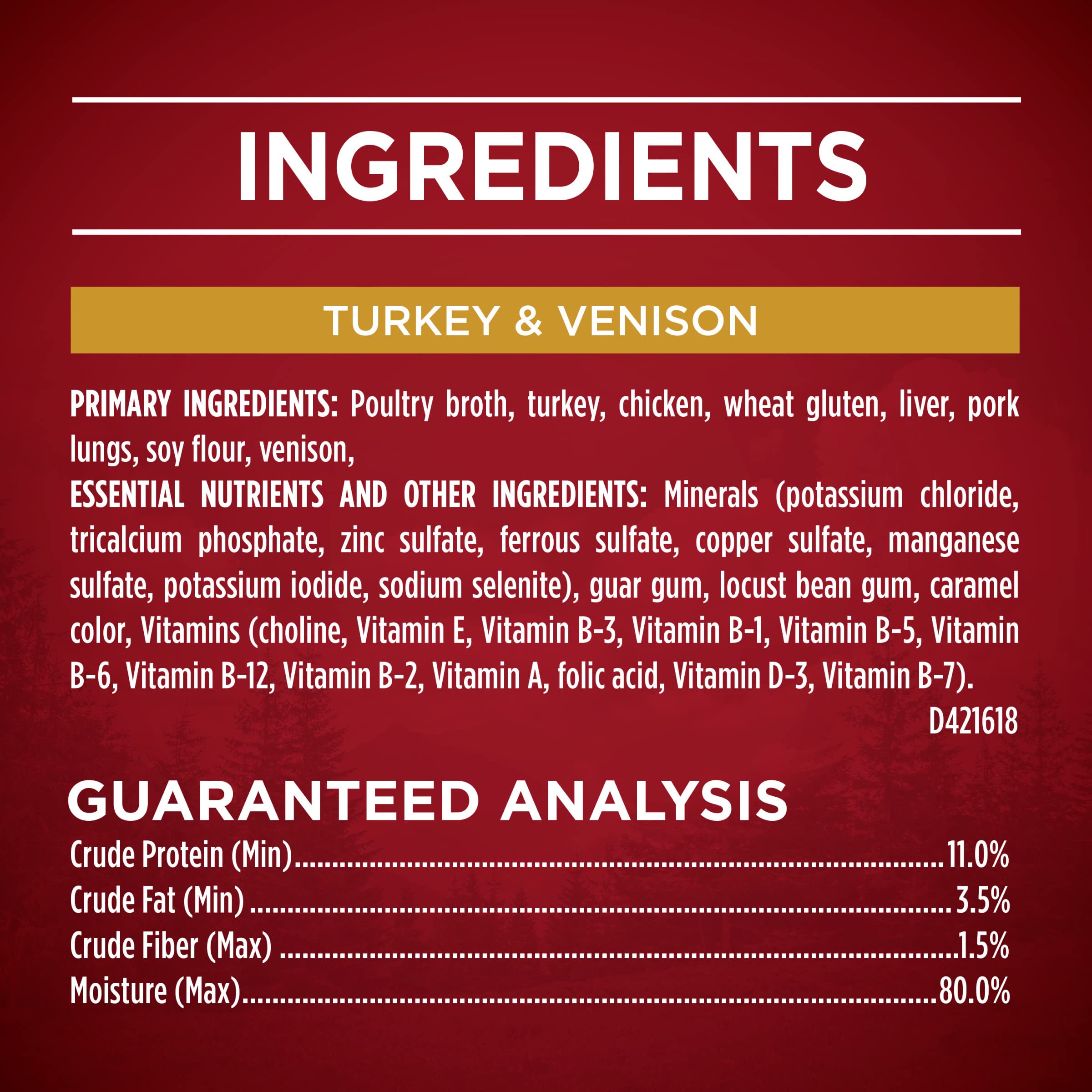 Purina ONE True Instinct Tender Cuts in Gravy with Real Turkey and Venison, and with Real Chicken and Duck High Protein Wet Dog Food Variety Pack - (Pack of 6) 13 Oz. Cans