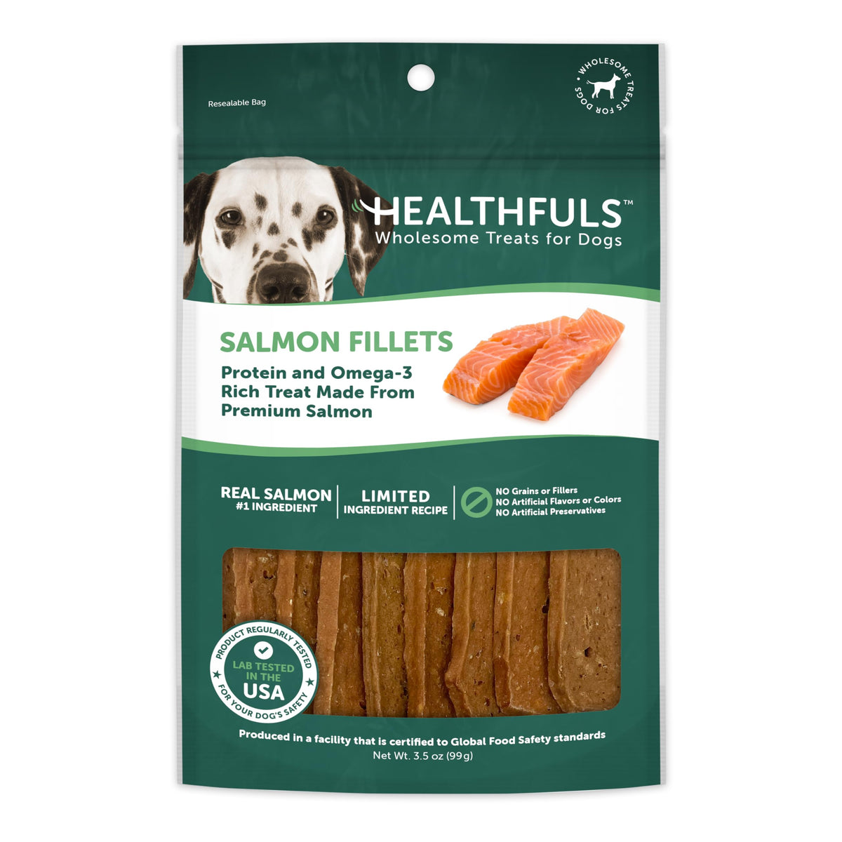 Healthfuls Salmon Fillet Dog Treats, 3.5oz