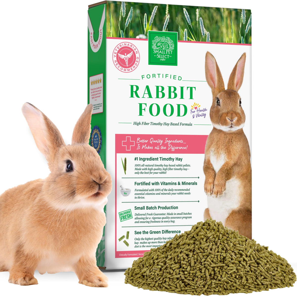 Small Pet Select Rabbit Food Pellets, 2lb