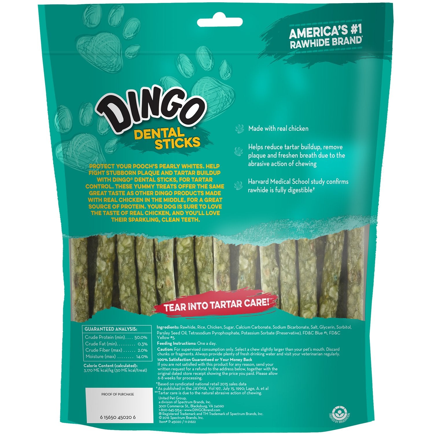 Dingo Tartar And Breath Dental Sticks For All Dogs, 48-Count