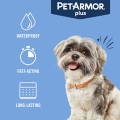 PetArmor Plus Flea and Tick Prevention for Dogs, Dog Flea and Tick Treatment, 1 Dose, Waterproof Topical, Fast Acting, Small Dogs (5-22 lbs)