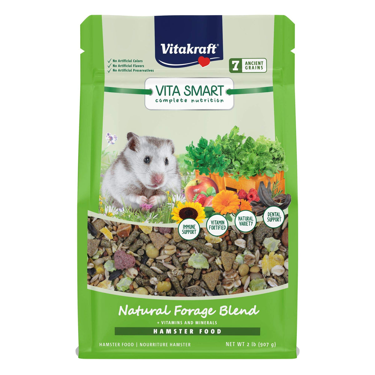 Vitakraft Vita Smart Hamster Food - Complete Nutrition - Premium Fortified Blend with Added Vitamins for Hamsters