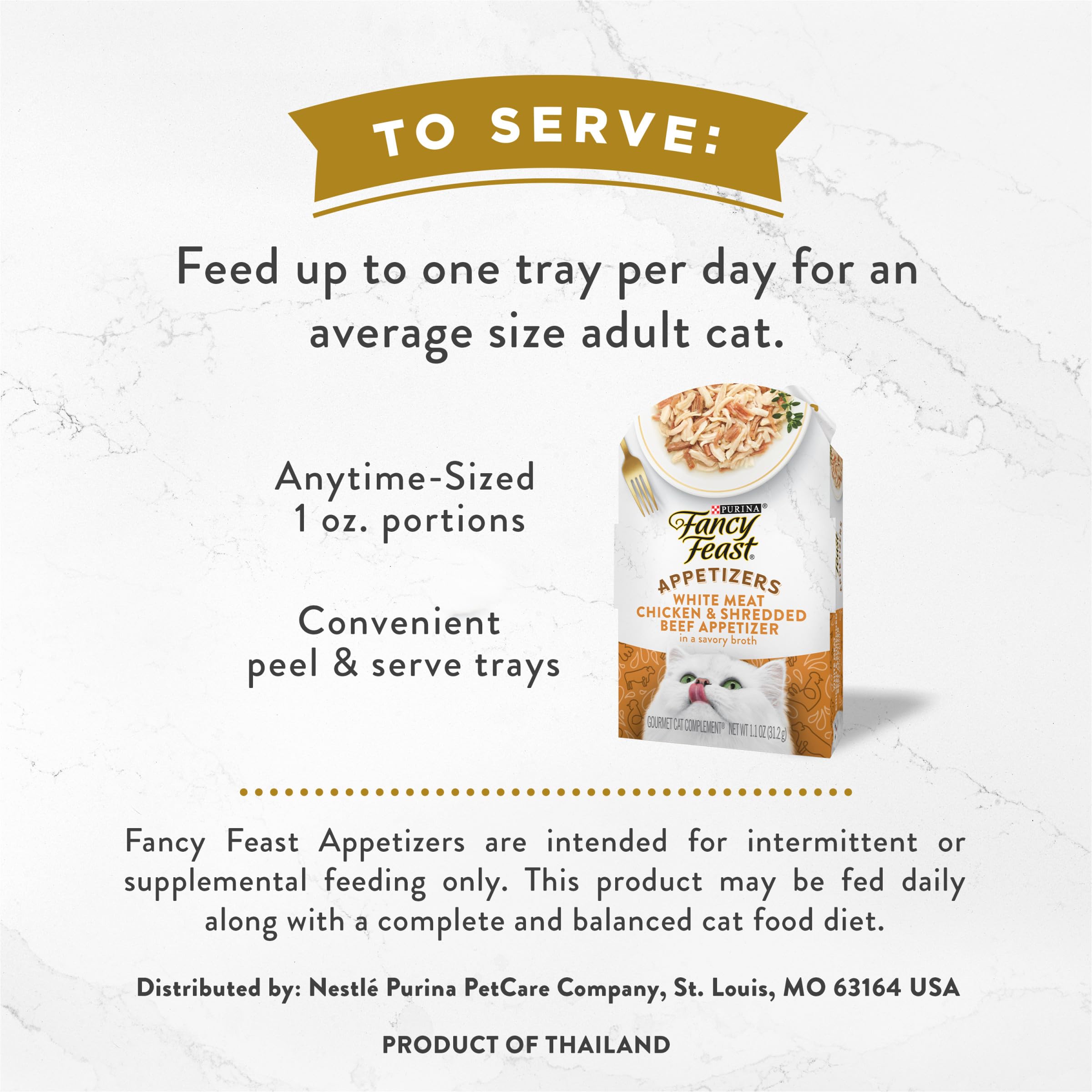 Purina Fancy Feast Appetizers Lickable Grain Free Cat Food Topper White Meat Chicken and Shredded Beef Appetizer - (Pack of 10) 1.1 oz. Trays