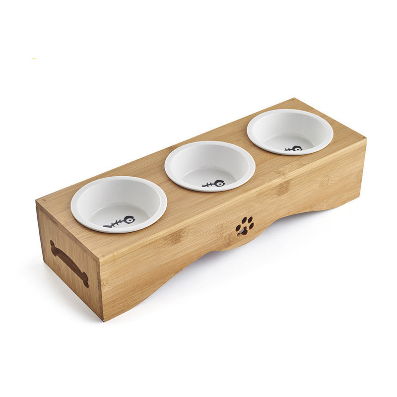 Food bowls with a designed stand