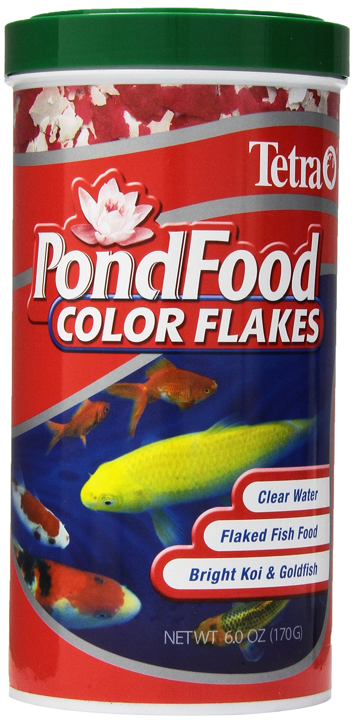 Tetra Pond Flakes Color Enhancing, Complete Nutrition for Smaller Pond Fish, Goldfish and Koi Fish, 6 oz