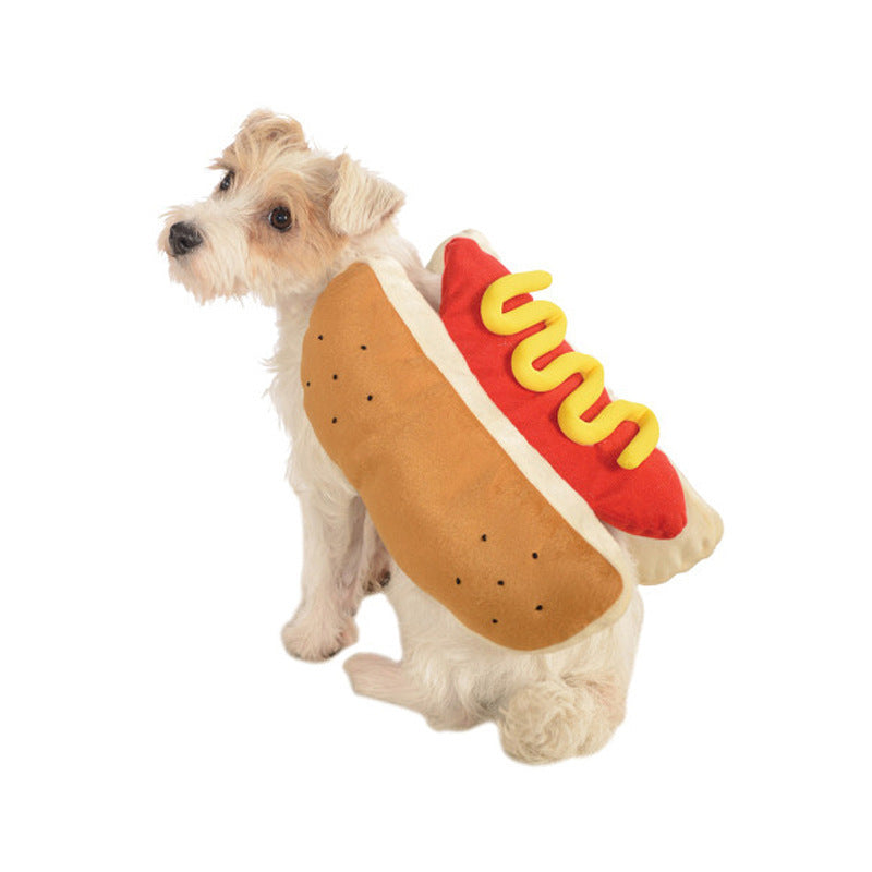 Hot dog costume for dogs