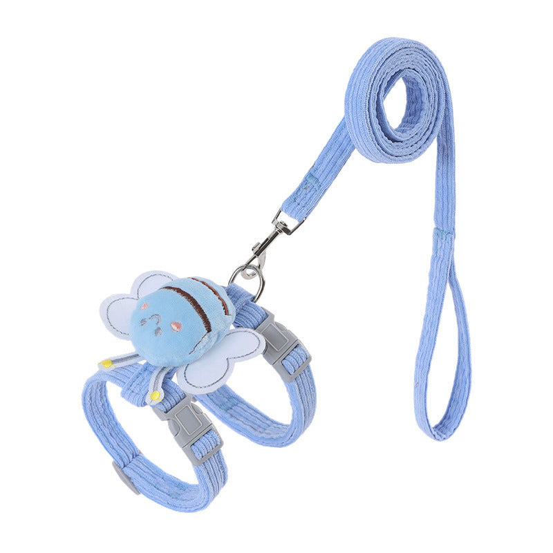 Cat Harness Leash Set With Cute Bee