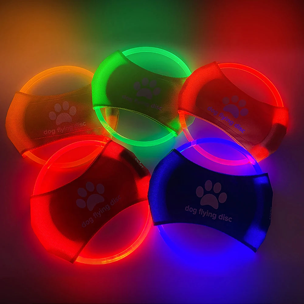 Dog Flying Discs Light Glowing