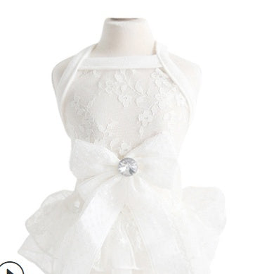 Pet Wedding Dress Lace Skirt