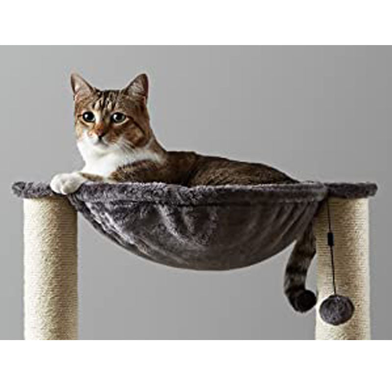 Scratching post for cats with hammock