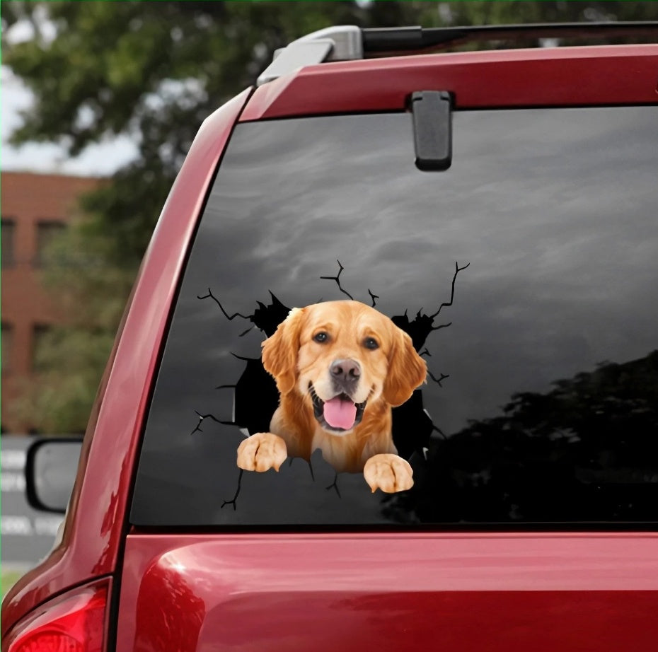 Animal Wall Stickers All Kinds Of Puppy Creative Hole Car Window Electrostatic