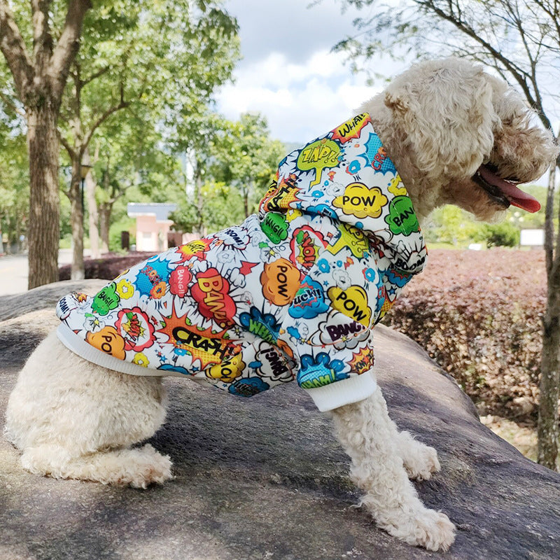 pet clothes letter pet Hoodie