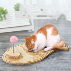 Integrated cat scratching board