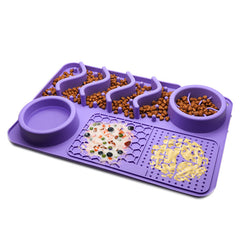 Educational food plate for pets