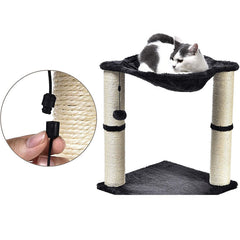 Scratching post for cats with hammock