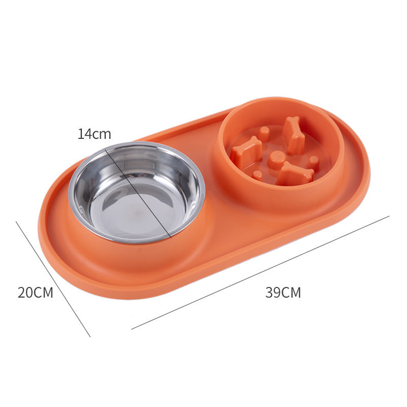 Food Utensils Silicone Pet Dog Bowl